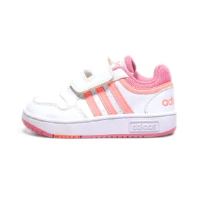 Adidas Hoops 3.0 Sneakers Leather White Colour For Kids