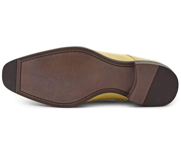 Bolano Bandit Beige Men's Oxford Croco Dress Shoes