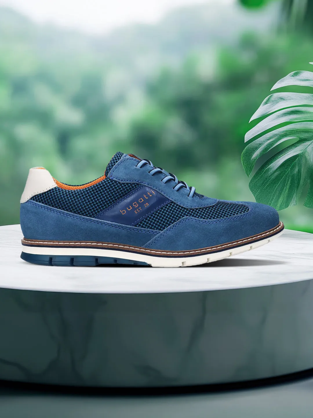 bugatti Blue Premium Leather Casuals shoes