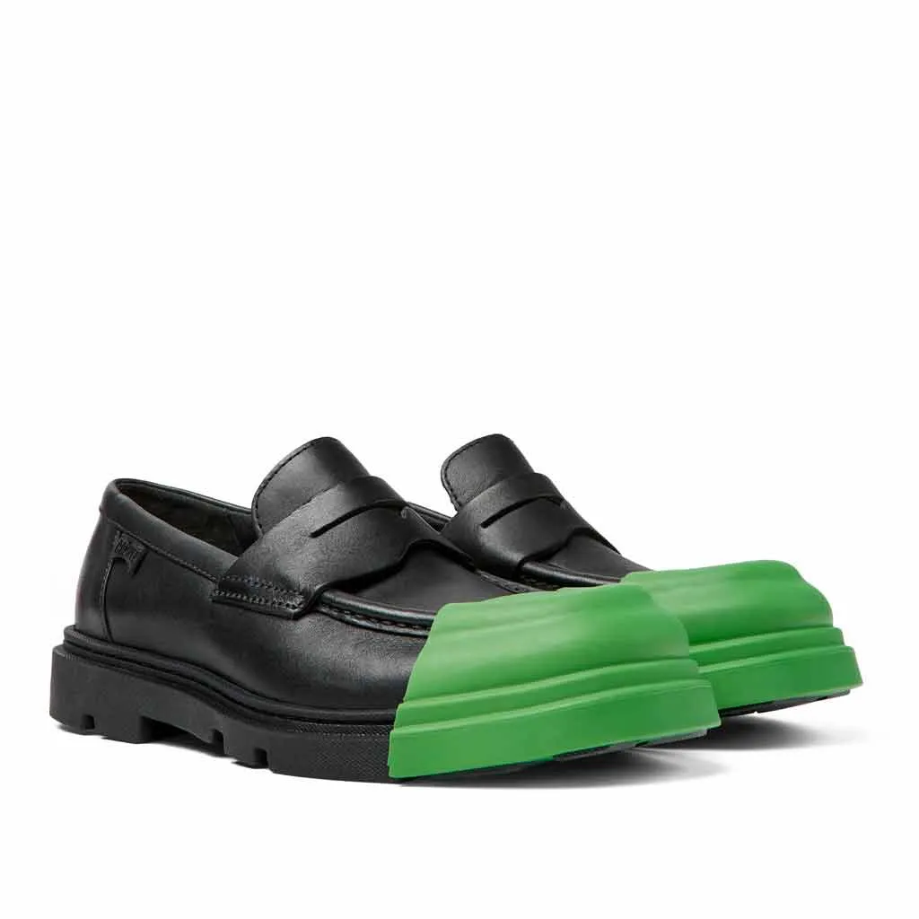 Camper Junction Loafer - Black Leather with Removable Toe Guard