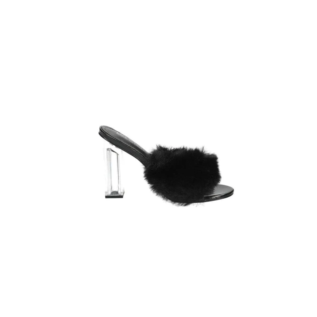 Cape Robbin Kurberry High-Heel Shoes Fur Black Colour For Women