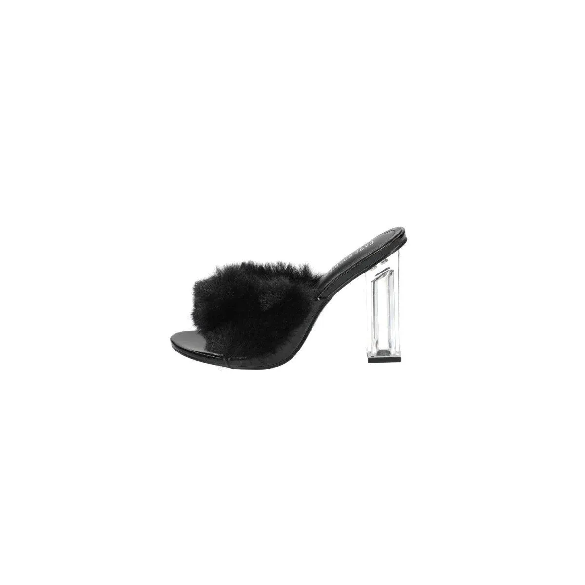 Cape Robbin Kurberry High-Heel Shoes Fur Black Colour For Women