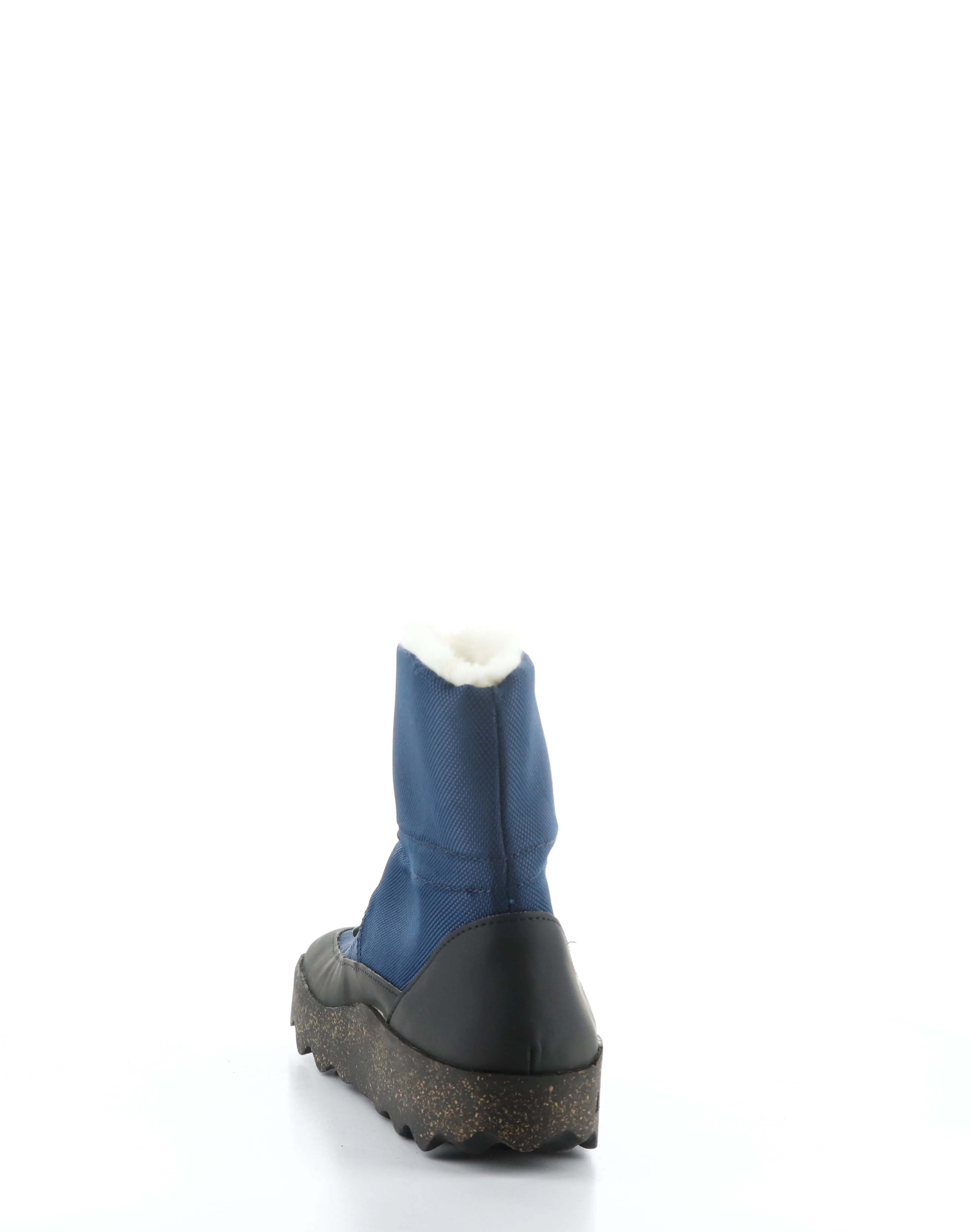 COAT253ASP NAVY Round Toe Boots