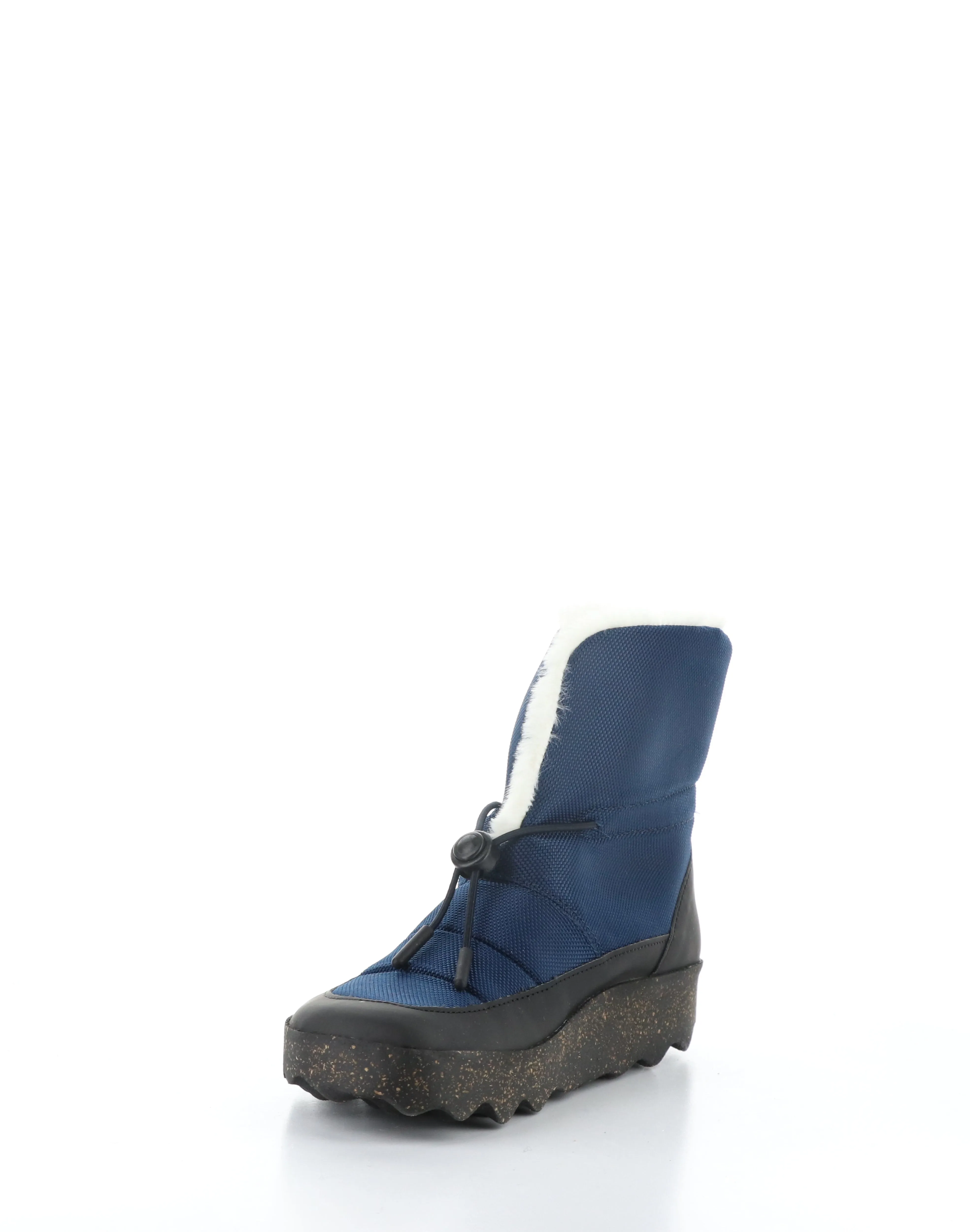 COAT253ASP NAVY Round Toe Boots