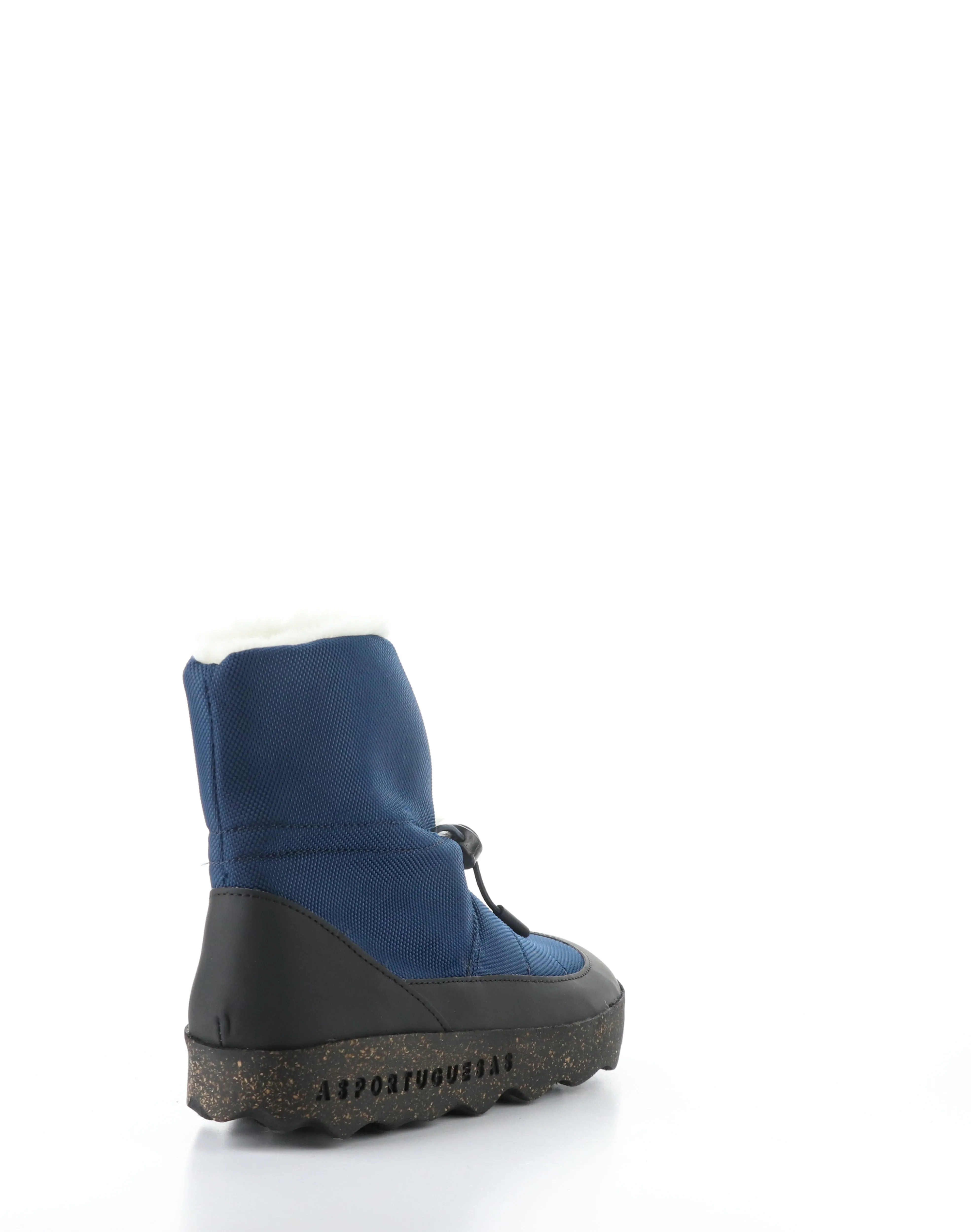 COAT253ASP NAVY Round Toe Boots