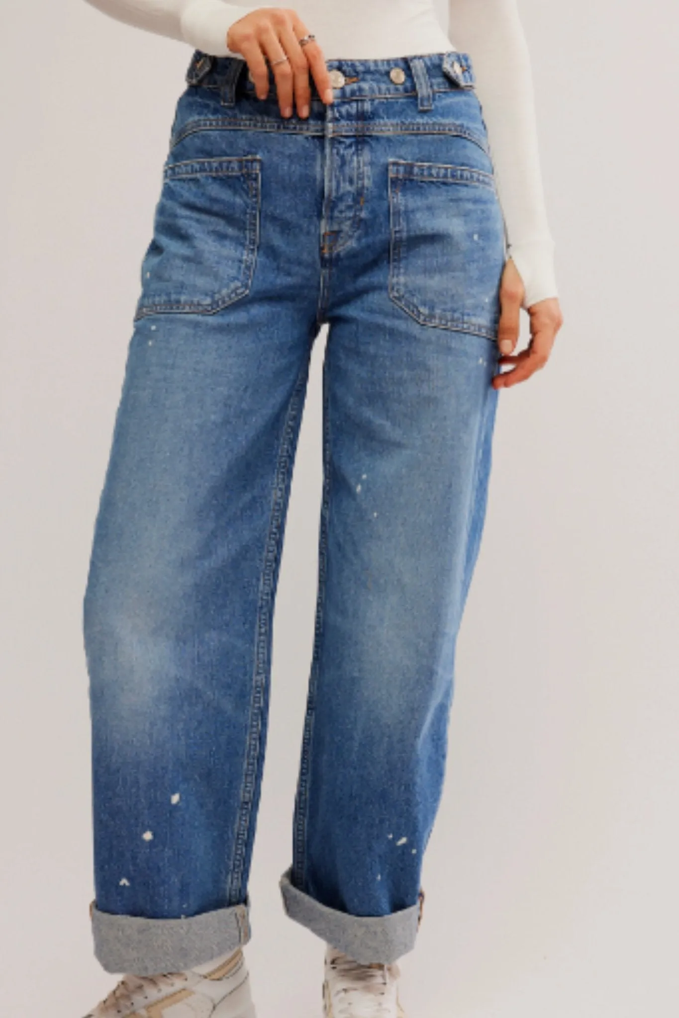 Free People: Palmer Cuffed Jeans