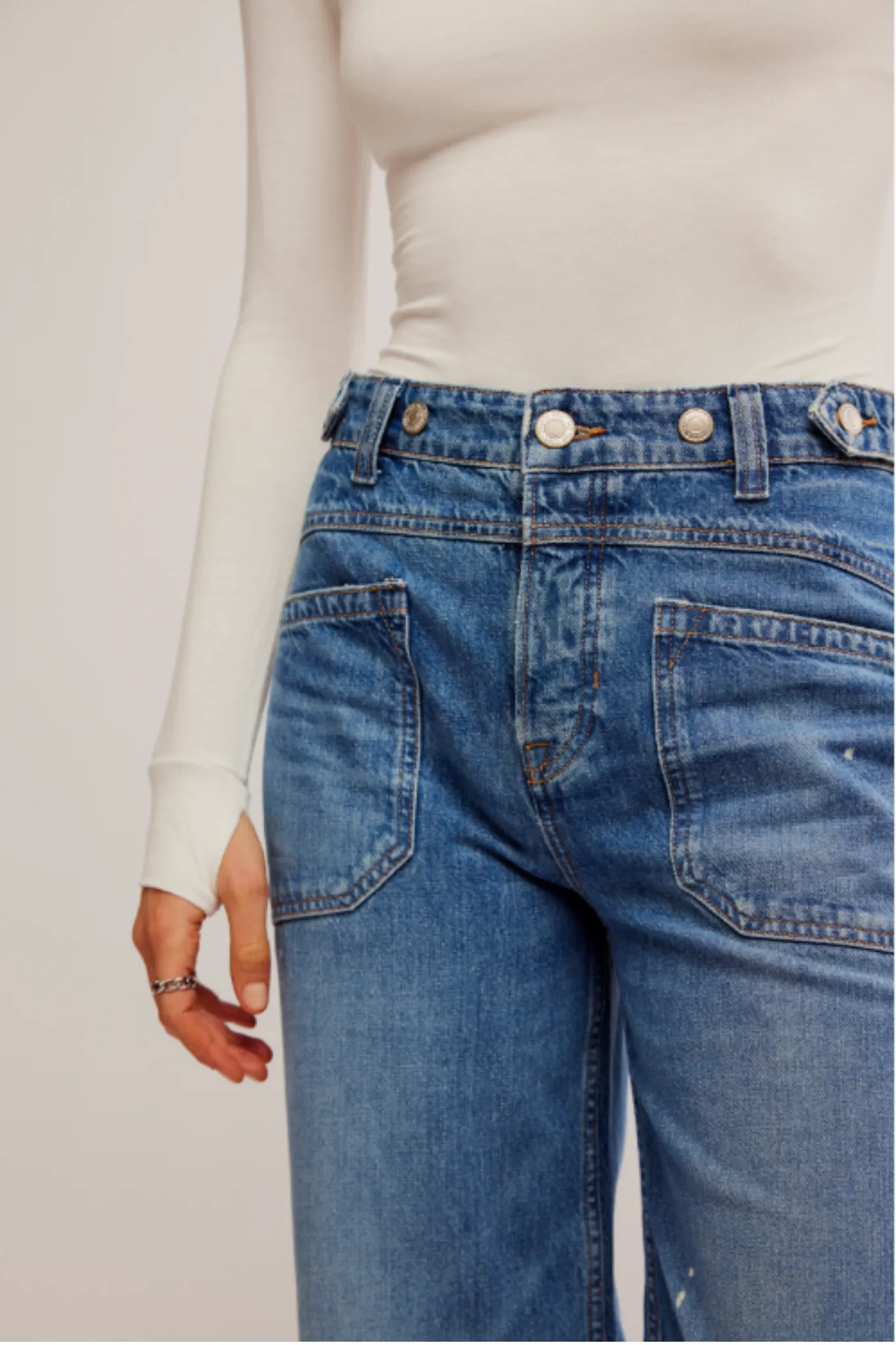Free People: Palmer Cuffed Jeans
