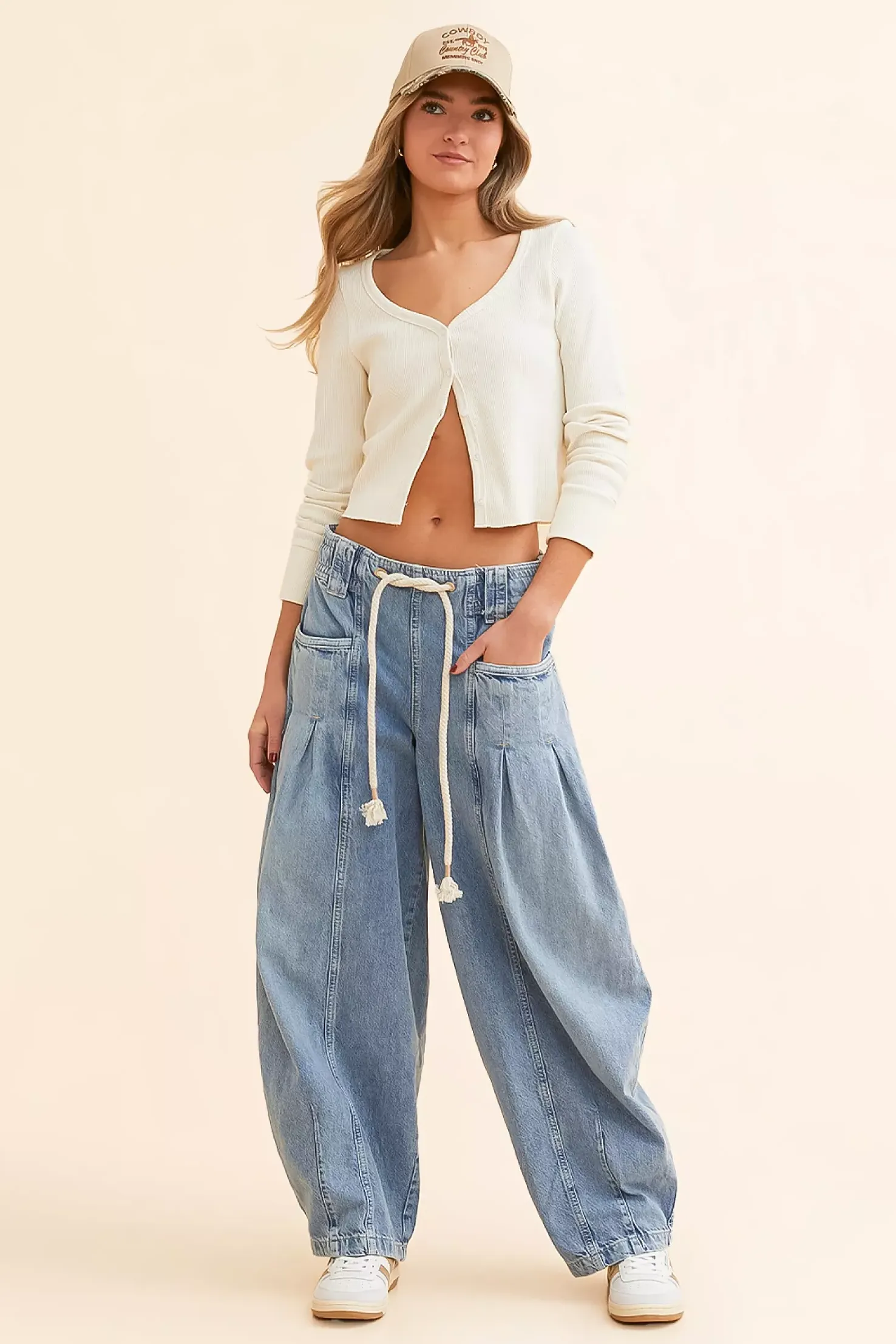 Margo Barrel Pull-On Jeans | Bergamot