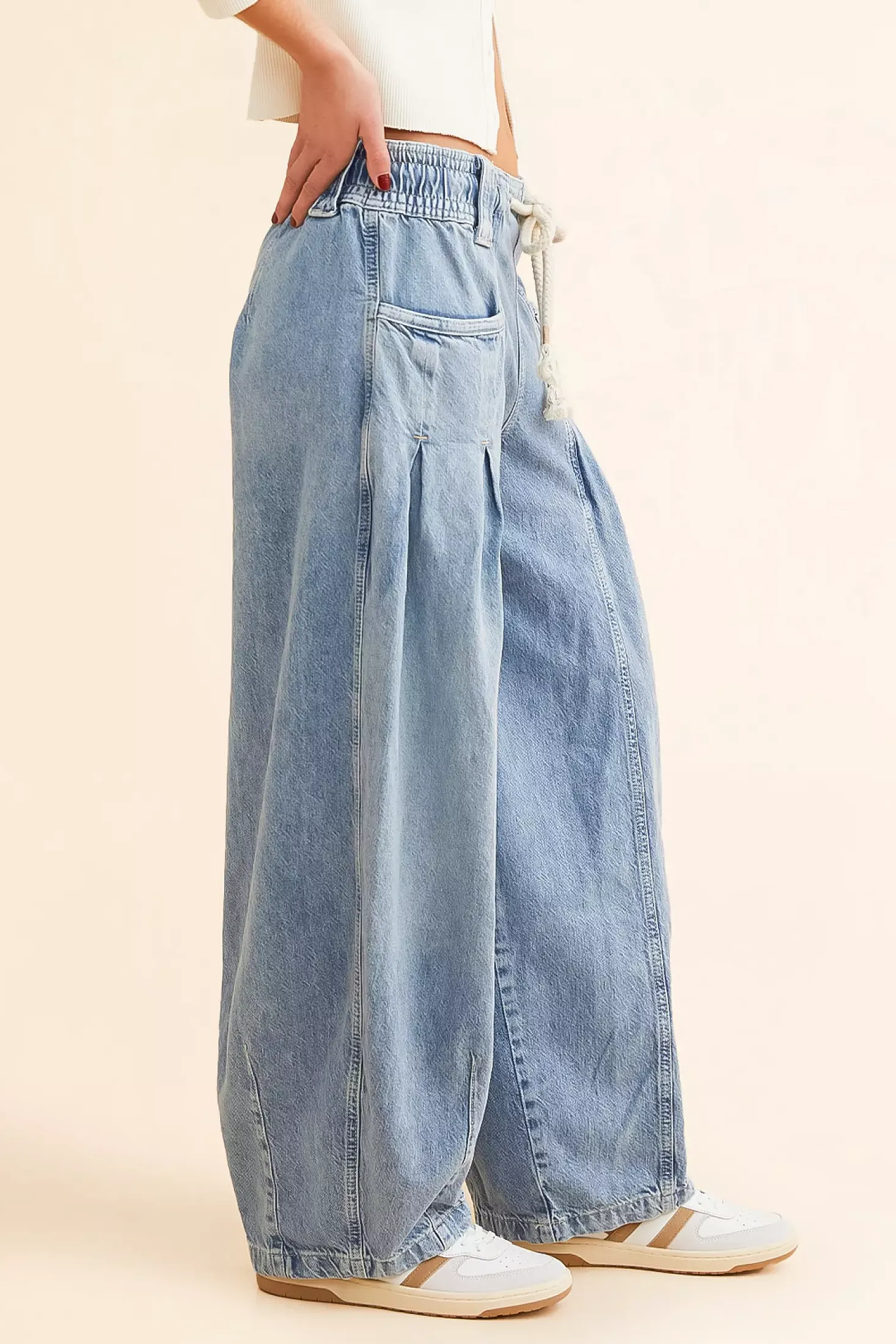 Margo Barrel Pull-On Jeans | Bergamot