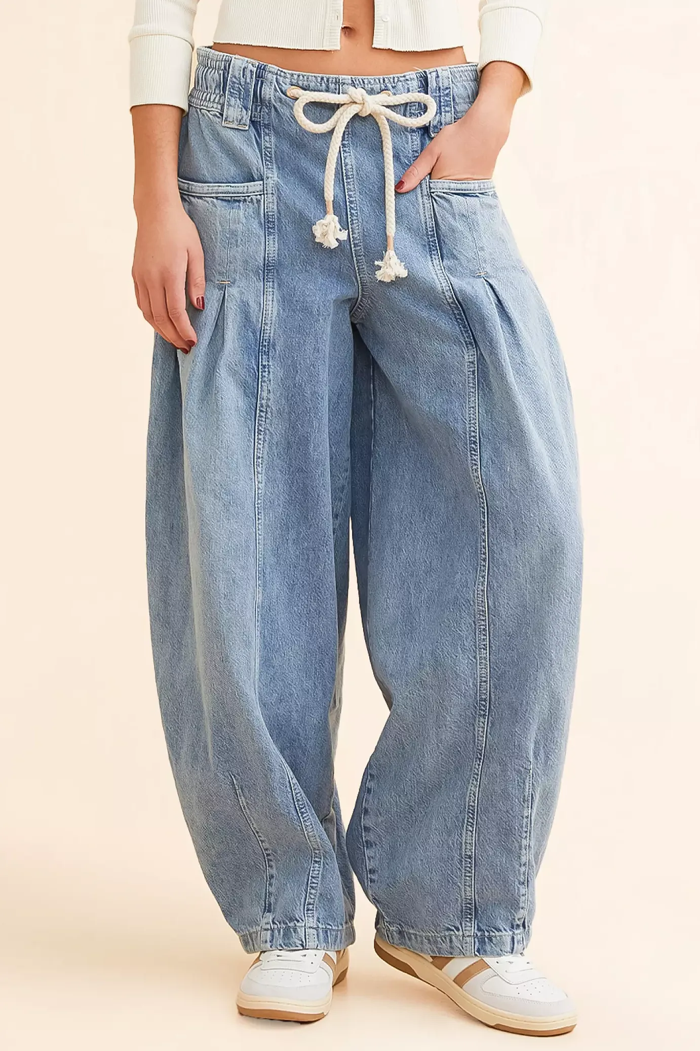 Margo Barrel Pull-On Jeans | Bergamot