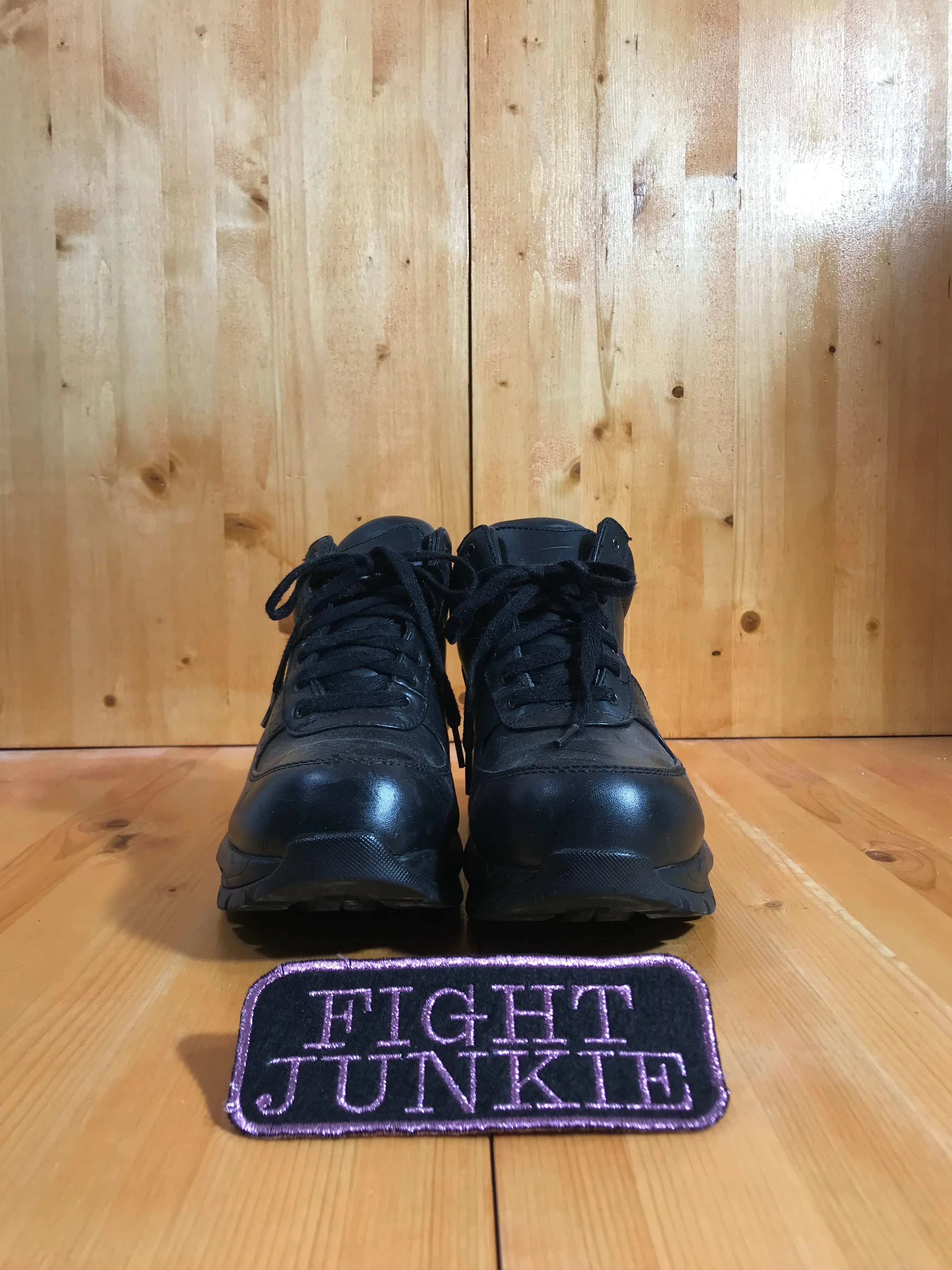 RARE! NIKE AIR MAX GOADOME WATERPROOF ACG Mens Size 7.5 Leather Trail Boots Triple Black 865301-009