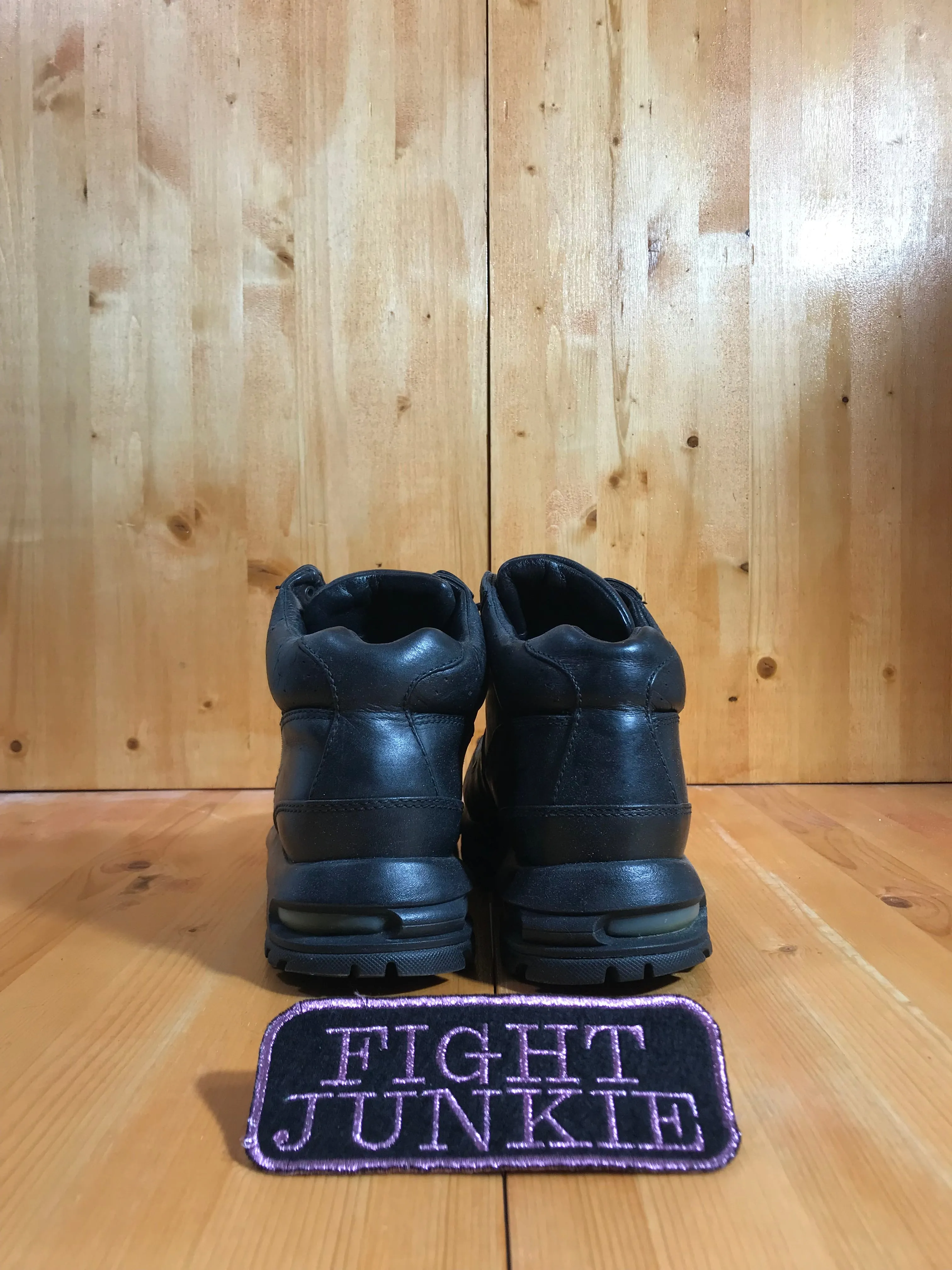 RARE! NIKE AIR MAX GOADOME WATERPROOF ACG Mens Size 7.5 Leather Trail Boots Triple Black 865301-009