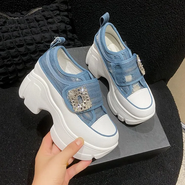 Retro Premium Rhinestone Loafers