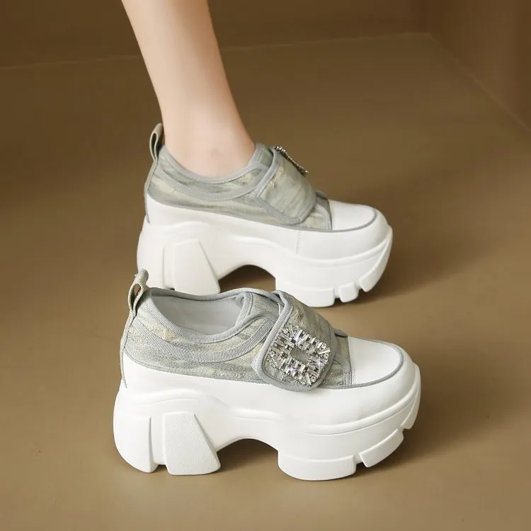 Retro Premium Rhinestone Loafers