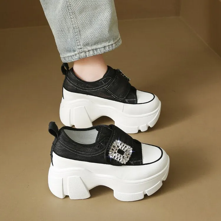 Retro Premium Rhinestone Loafers