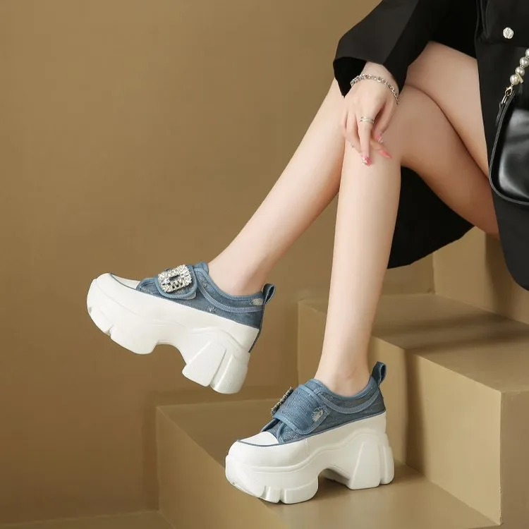 Retro Premium Rhinestone Loafers