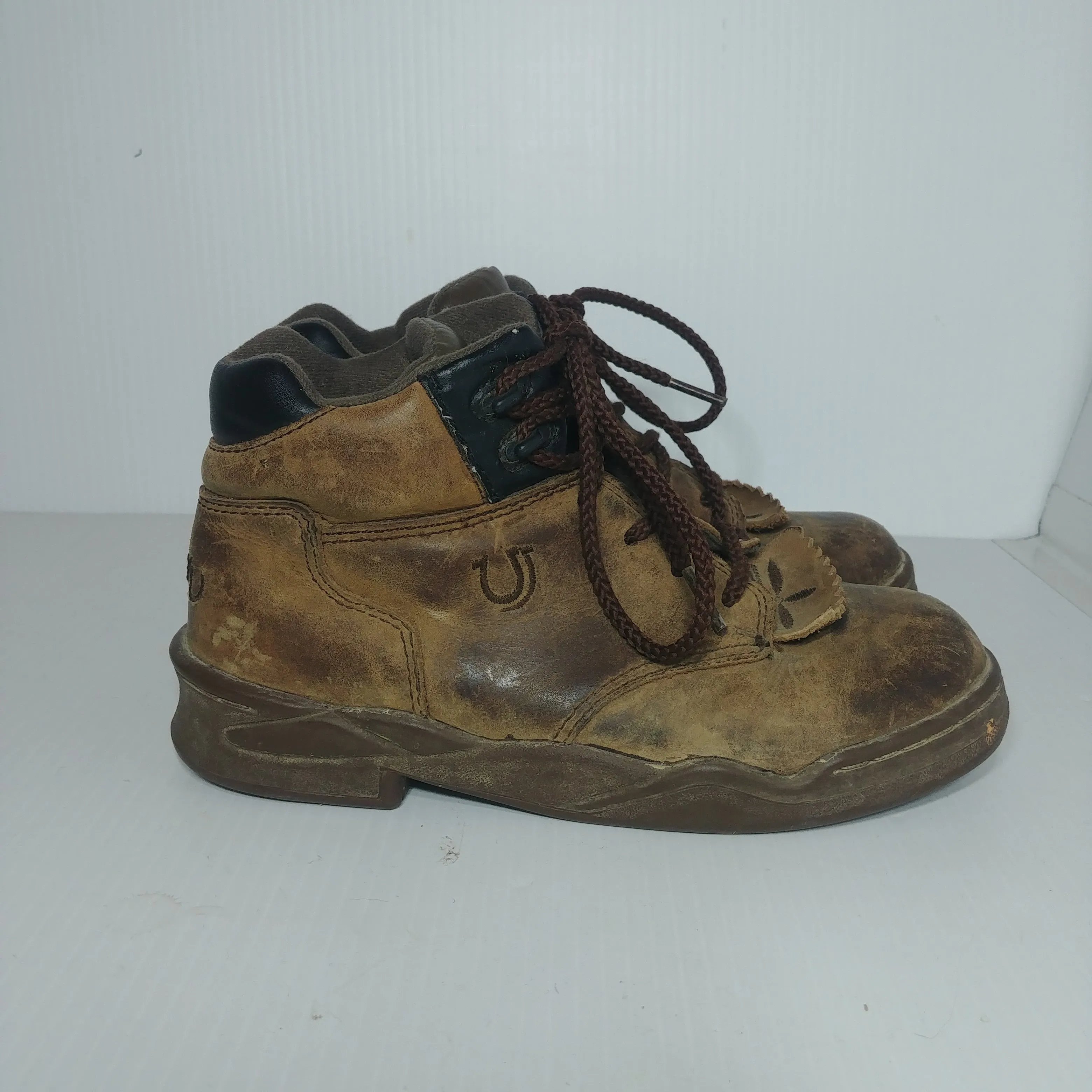 Roper Horseshoes Hiking Boots - Size 3 - Pre-owned - HG9ZCU