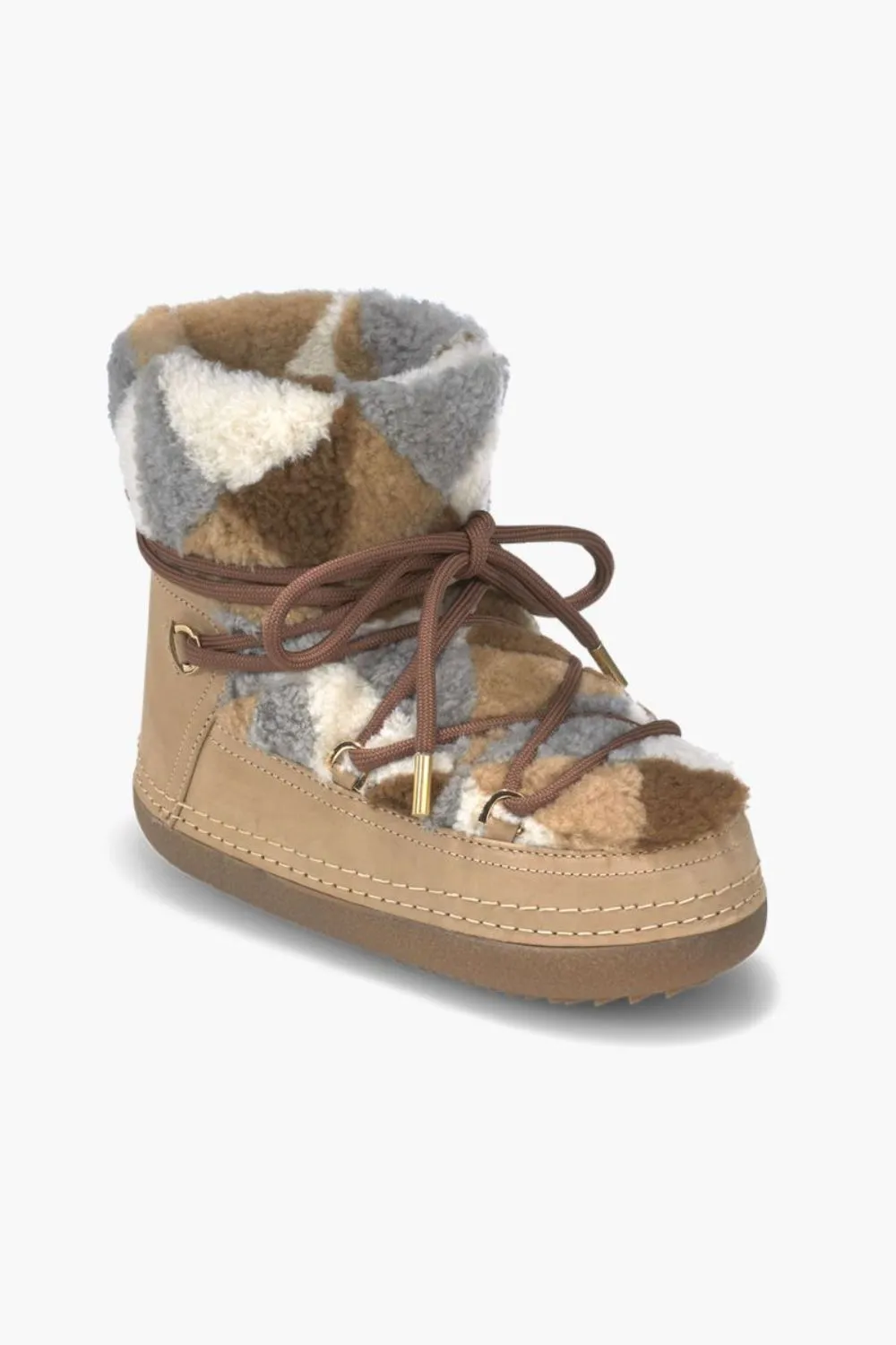 Shearling Patchwork Boots
