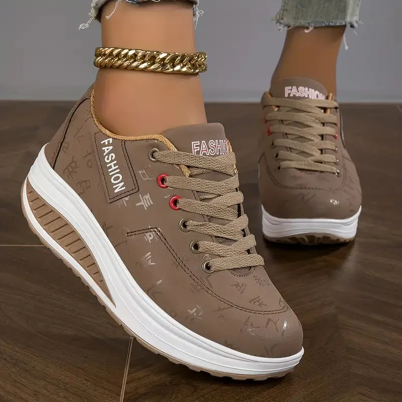 Sporty Lace-Up And Walking Shoes