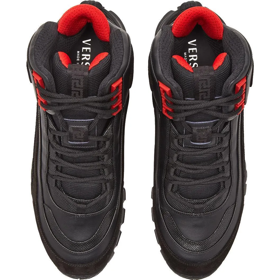 VERSACE Sports Shoe Calf Leather, Black
