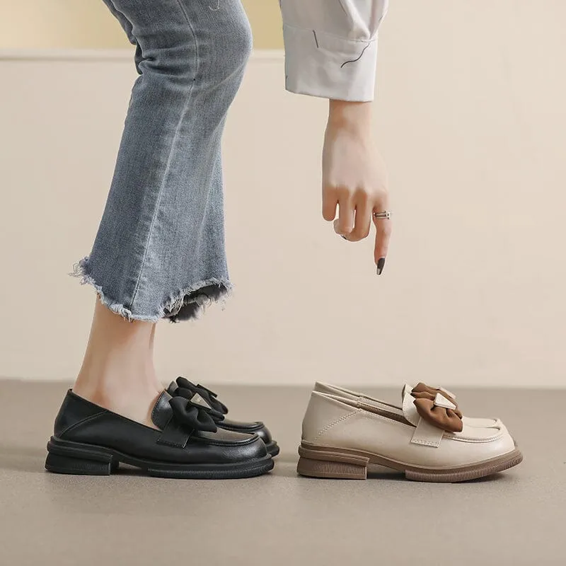 Women Autumn Casual Fashion Bowknot Loafers