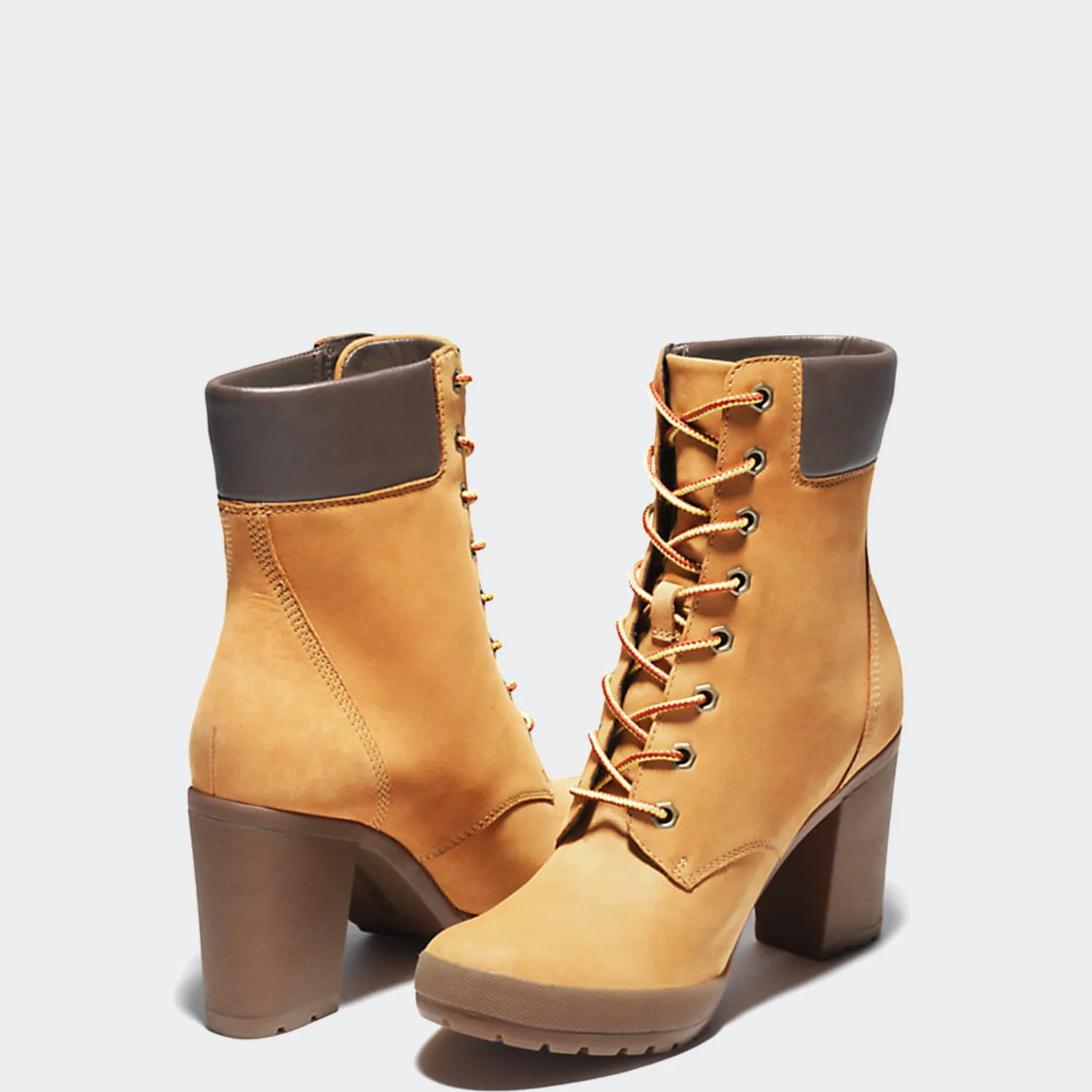 Women's Timberland Camdale Chunky Heel Boots Wheat Nubuck