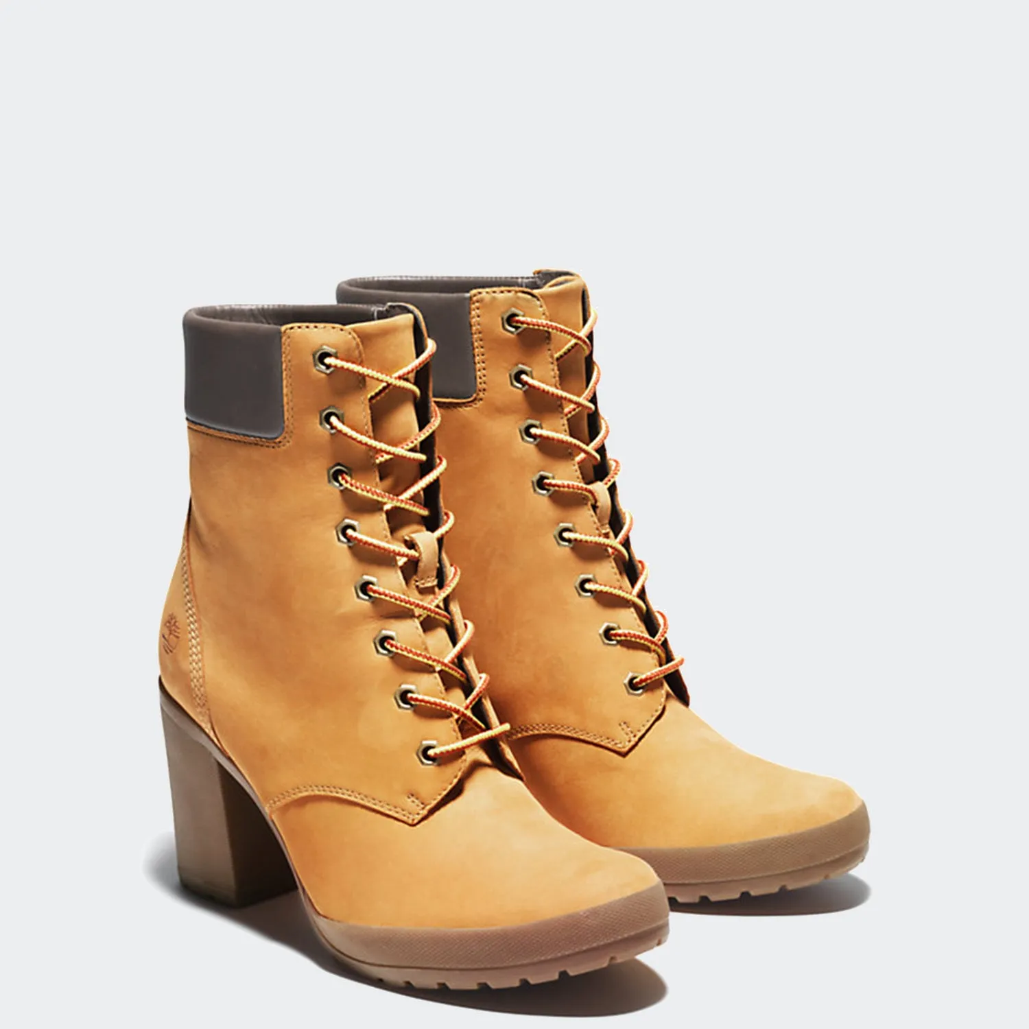 Women's Timberland Camdale Chunky Heel Boots Wheat Nubuck