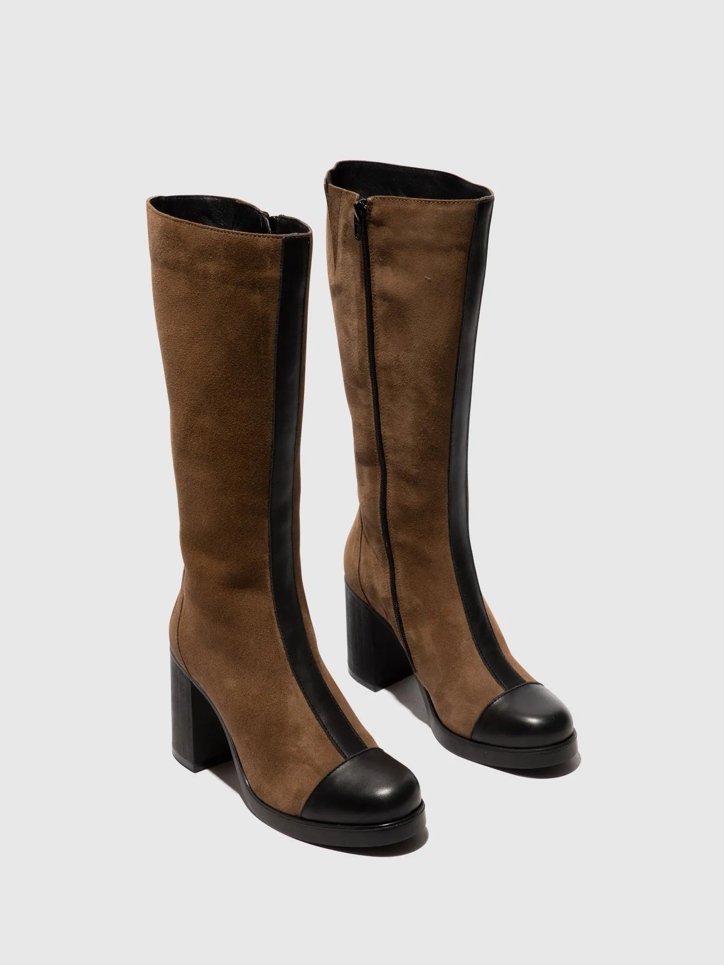 Zip Up Boots SUSI022FLY BLACK/TAUPE
